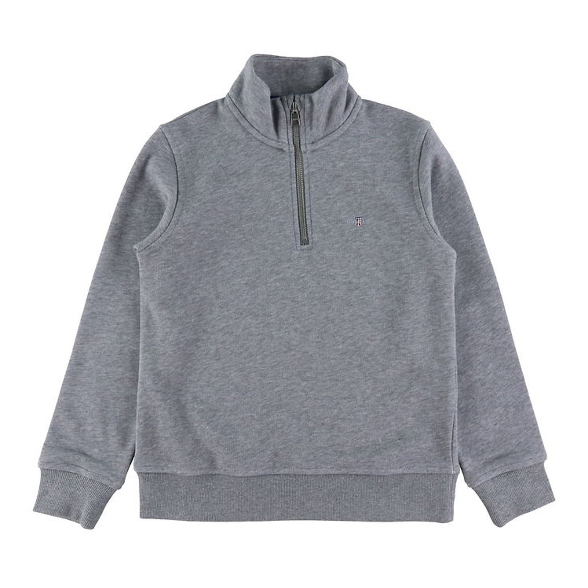 GANT Sweatshirt - Shield Half Zip - Charcoal Melange