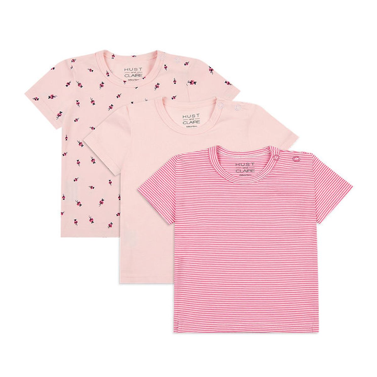 Hust and Claire T-shirt - 3-pak - Alda - Icy Pink m. Mariehøns