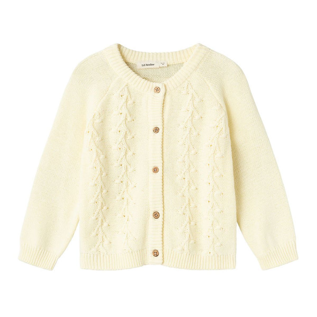 Lil Atelier Cardigan - Strik - NmfKaja - Lemon Icing