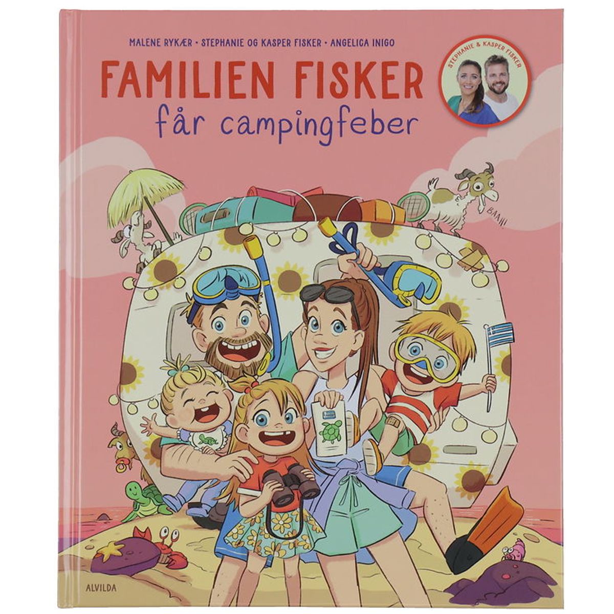 Alvilda Bog - Familien Fisker - Får Campingfeber - Dansk