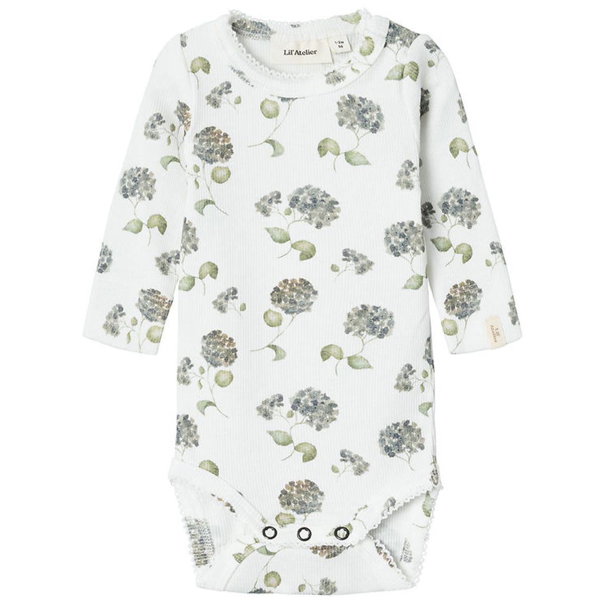 Lil' Atelier Body l/æ - Rib - NbfGavo - Coconut Milk/Blue Flower