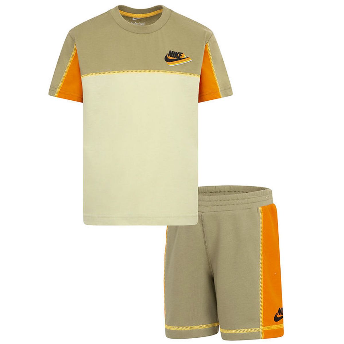 Nike Shortssæt - Shorts/T-shirt - Neutral Olive