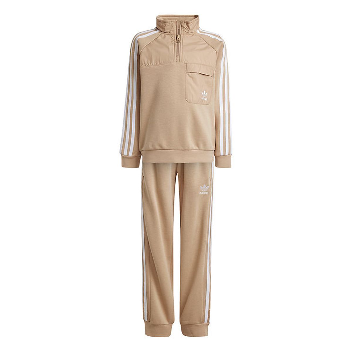 adidas Originals Træningssæt - Crew set HZ - Beige/Hvid