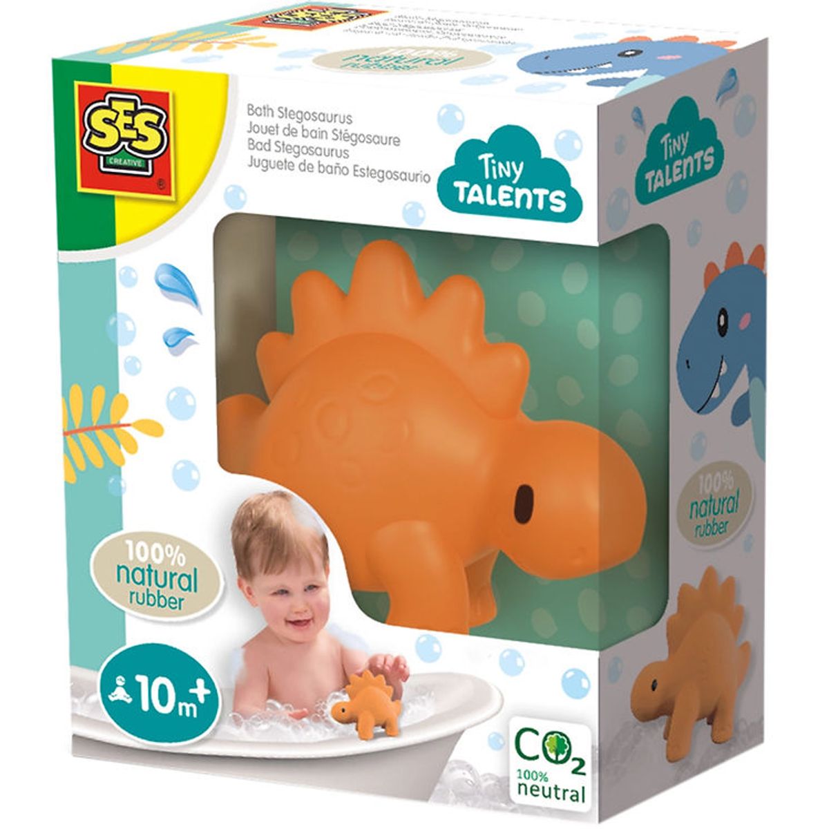 SES Creative Badedyr - Stegosaurus - Naturgummi