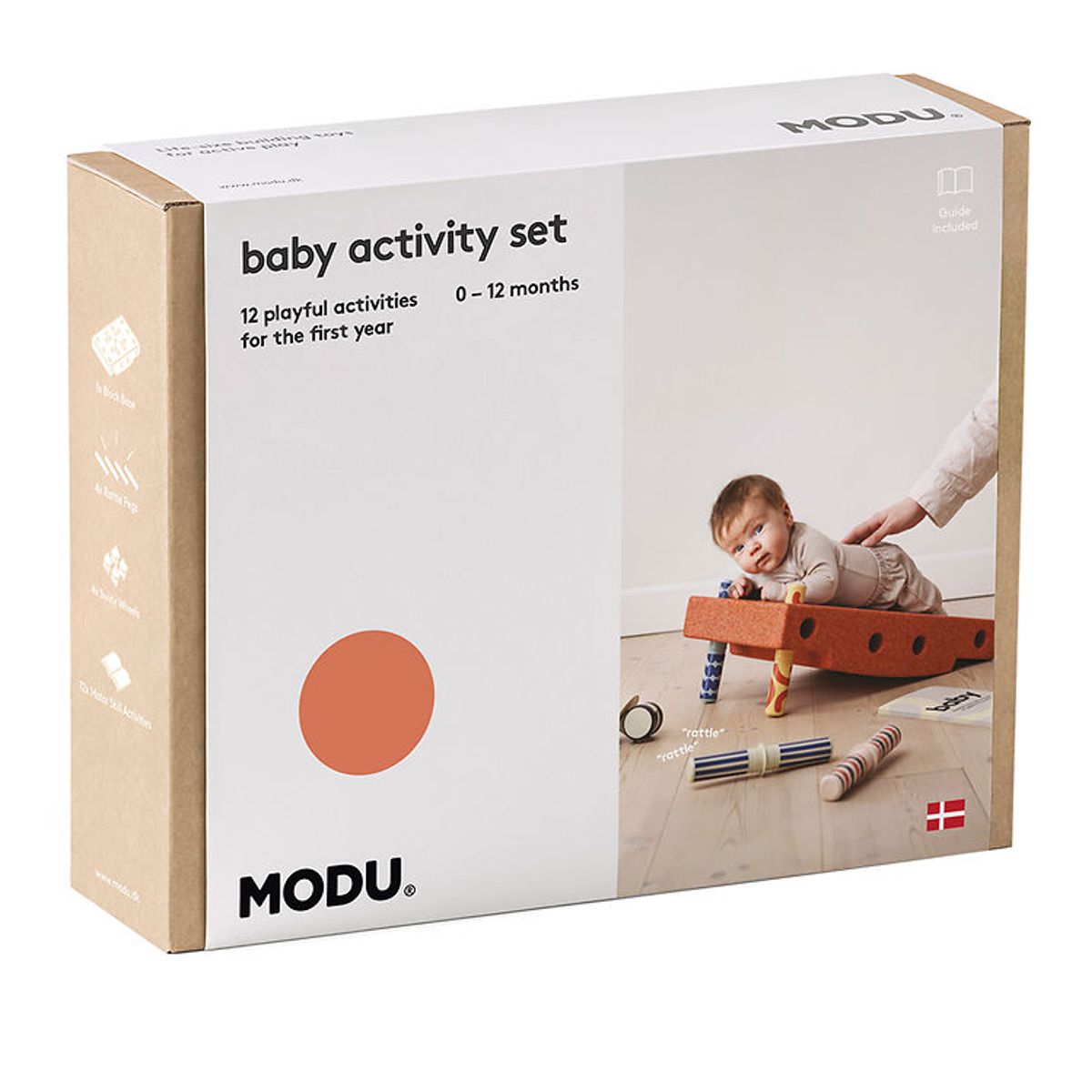 MODU Baby Motoriksæt - 10 Dele - Burnt Orange/Dusty Green