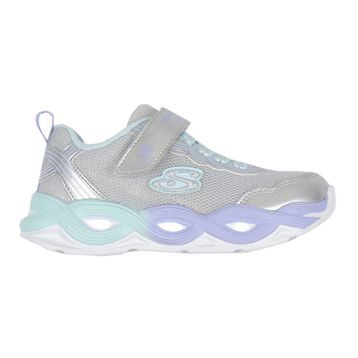 Skechers Sko m. Lys - Twisty Glow - Silver/Multi