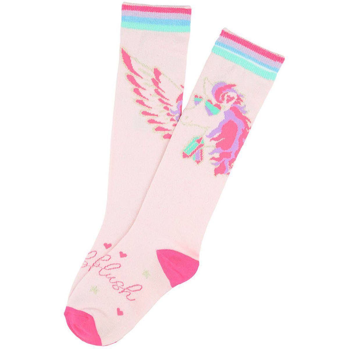 Billieblush Strømper - High Socks - Pink Pale/Glitter