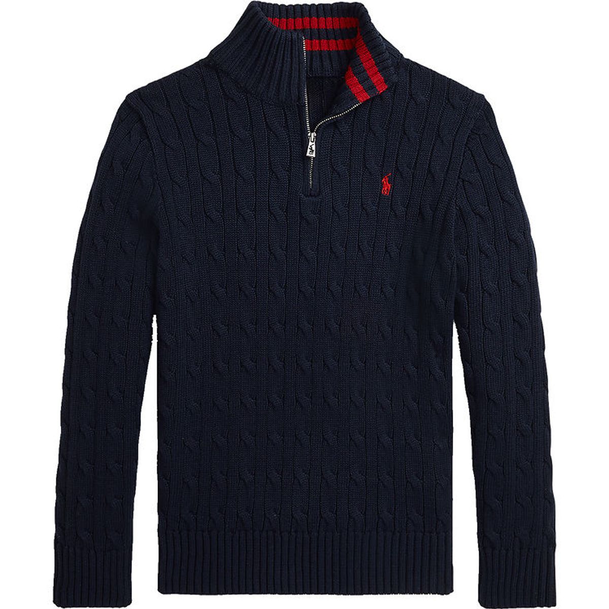 Polo Ralph Lauren Bluse m. Lynlås - Strik - Navy