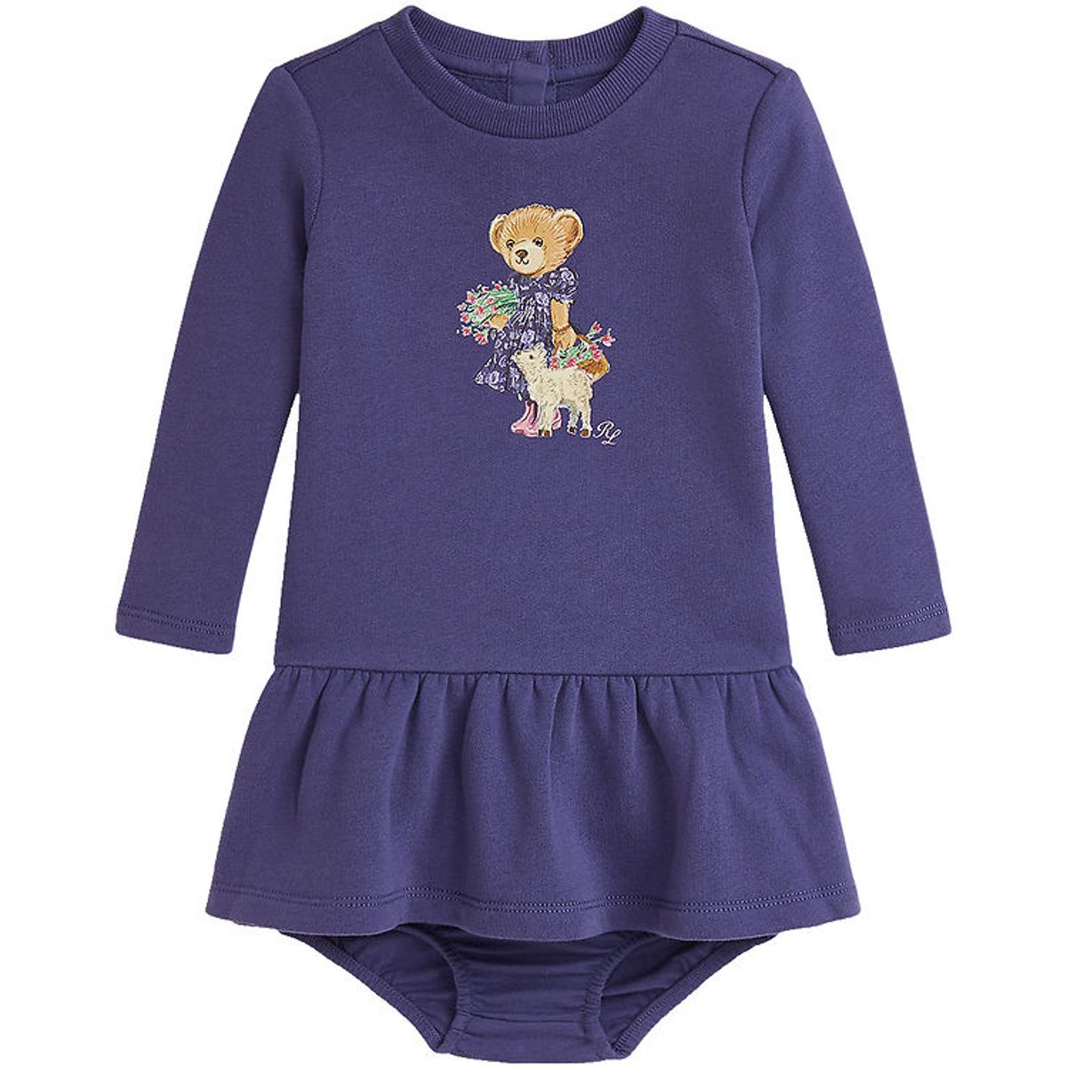 Polo Ralph Lauren Sweatkjole m. Bloomers - Lilla m. Bamse