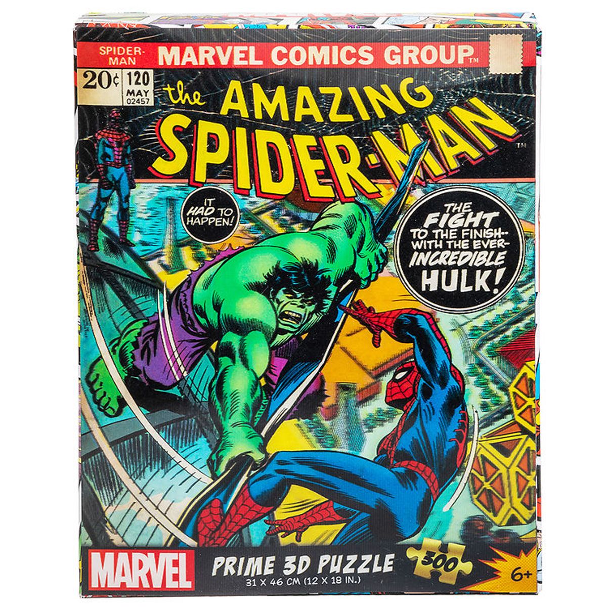 Prime 3D Puzzle Puslespil - 3D - 300 Brikker - Spiderman Comic