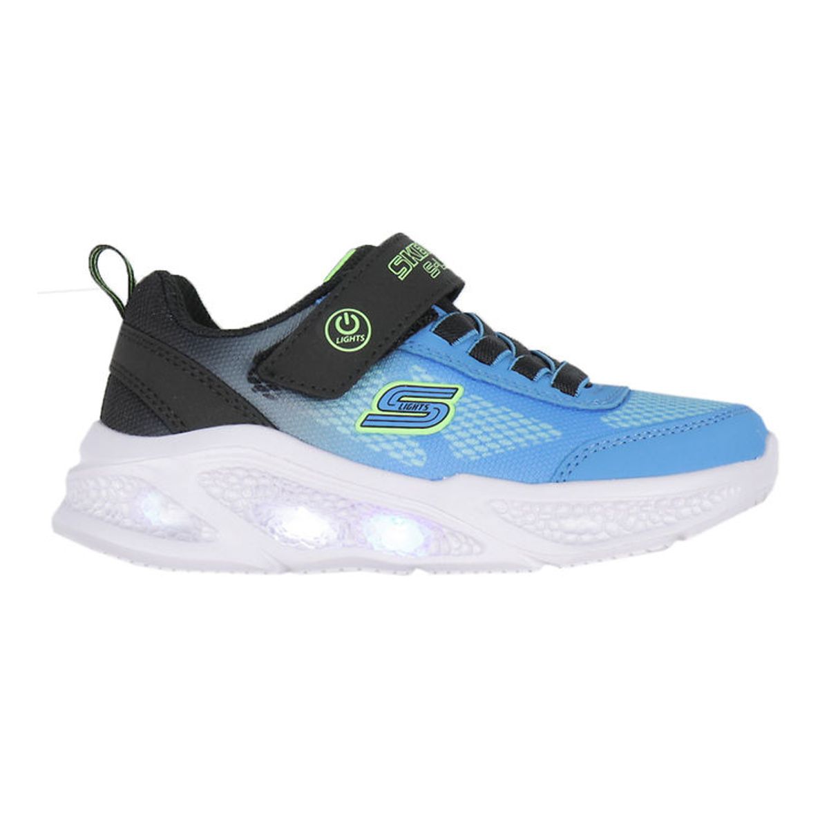 Skechers Sko - m. lys - Meteor Lights - Sort/Blå