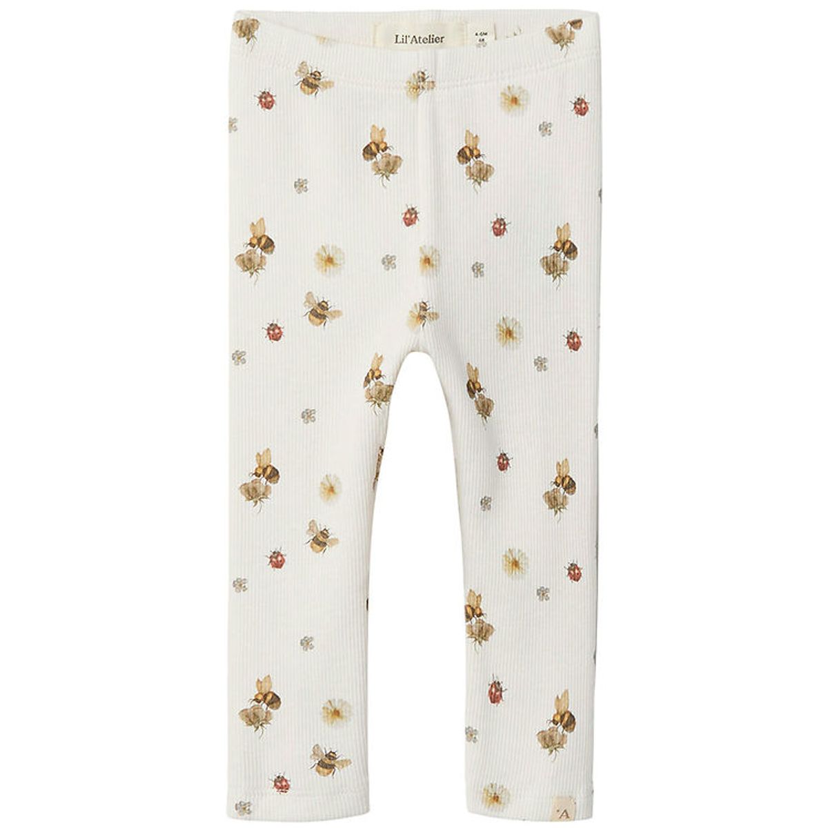 Lil' Atelier Leggings - NbfLavo - Rib - Coconut Milk