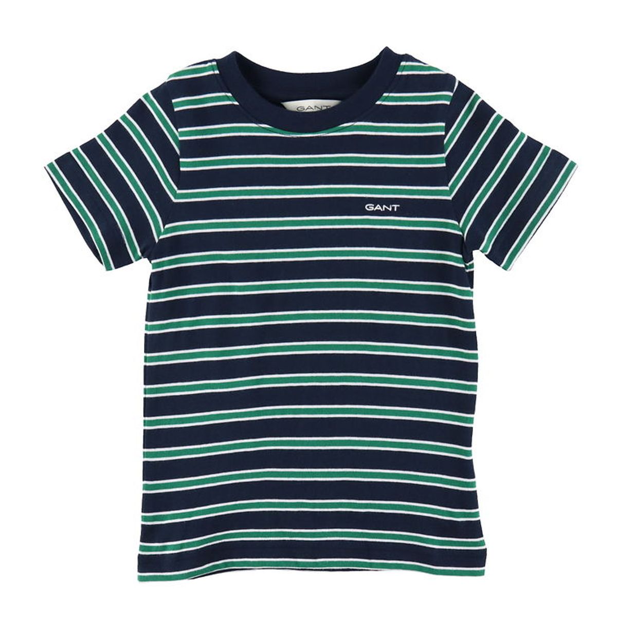 GANT T-shirt - Evening Blue/Grønstribet