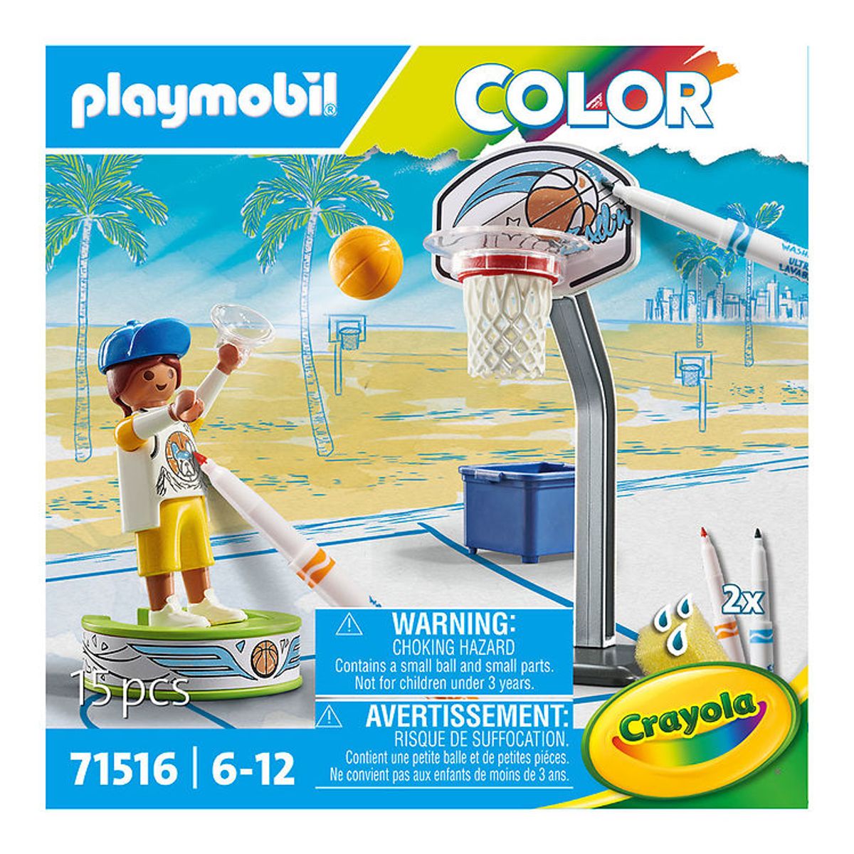 Playmobil Color - Skater m. Basketball - 71516 - 15 Dele