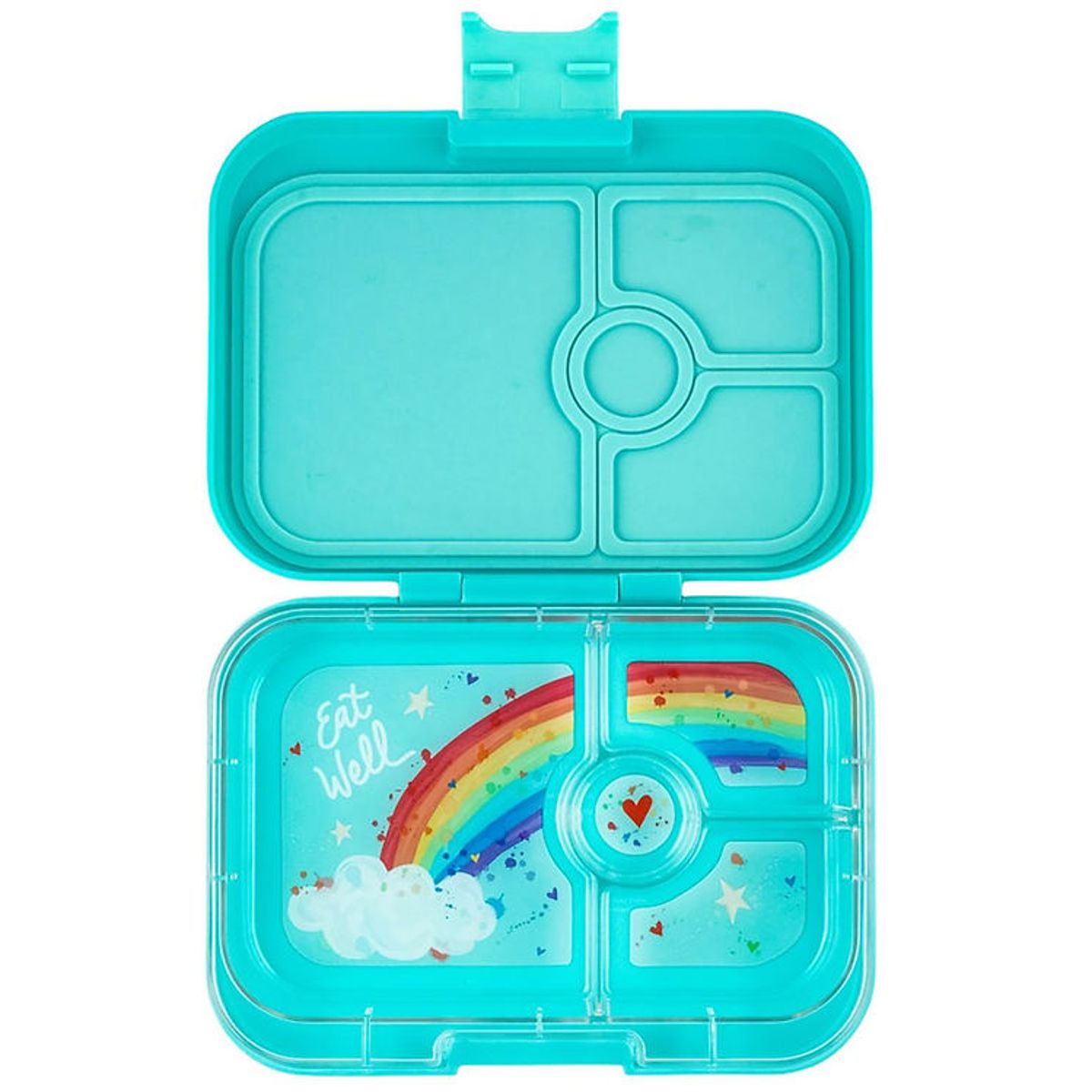 Yumbox Madkasse m. 4 Rum - Bento Panino - Misty Aqua - Rainbow T