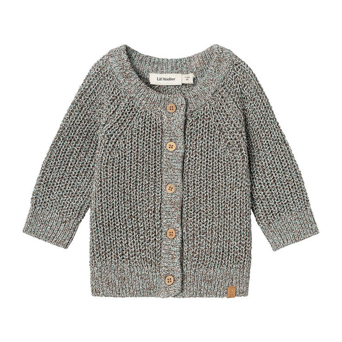 Lil' Atelier Cardigan - Strik - Rib - NbmNoro - Sky Gray