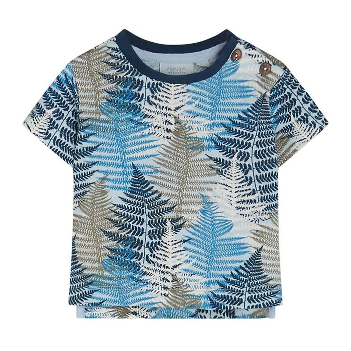 Noa Noa miniature T-shirt - Print Light Blue m. Northern Wood