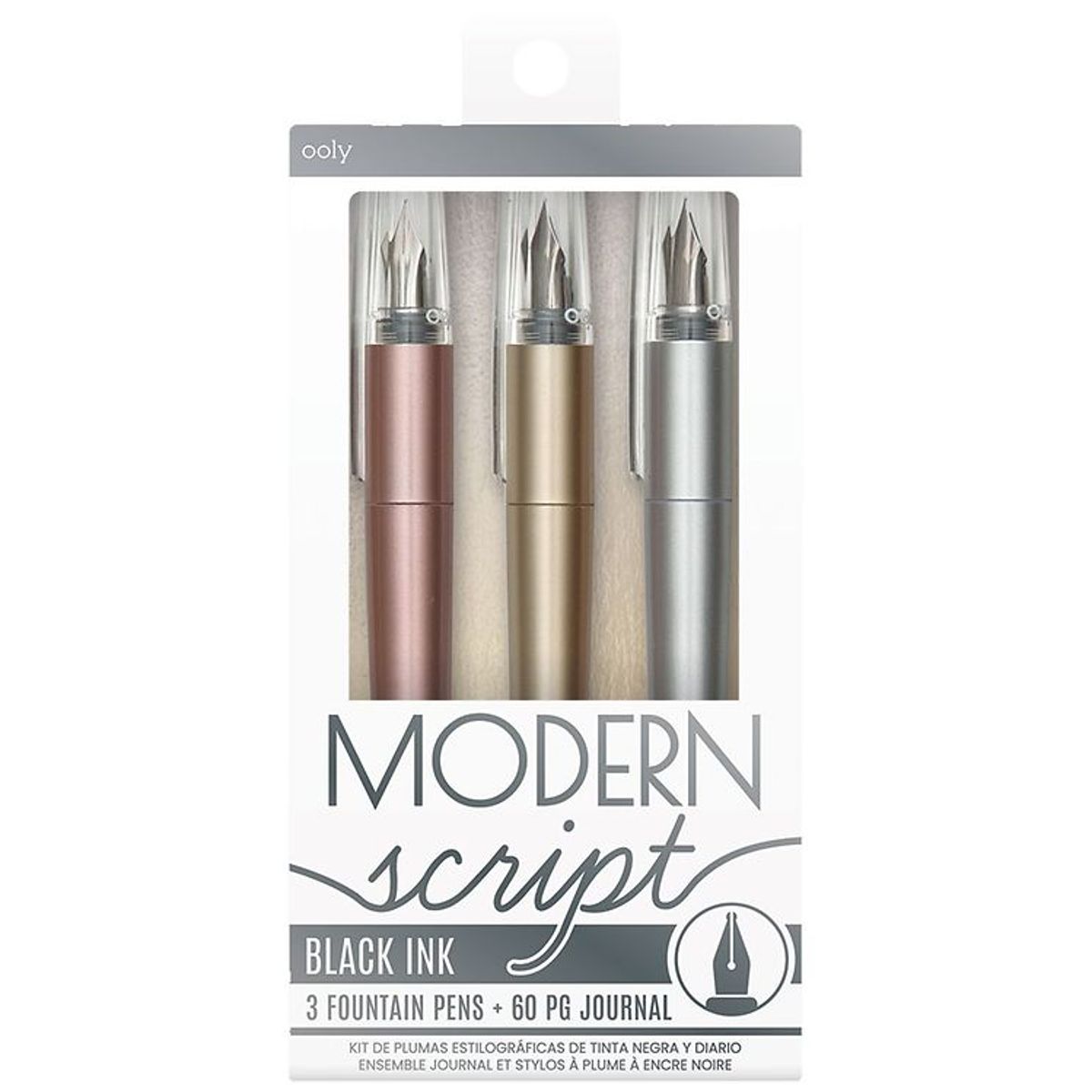 Ooly Fyldepen m. Notesbog - 3 Stk - Dual Tip Metallic Markers