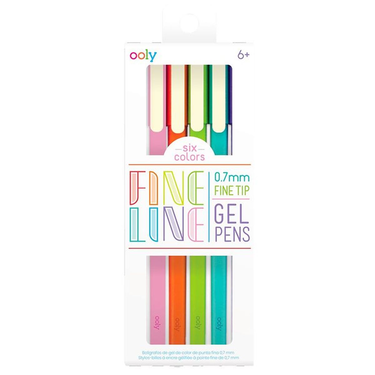 Ooly Kuglepen - 6 Stk - Fine Line Colored Gel Pens