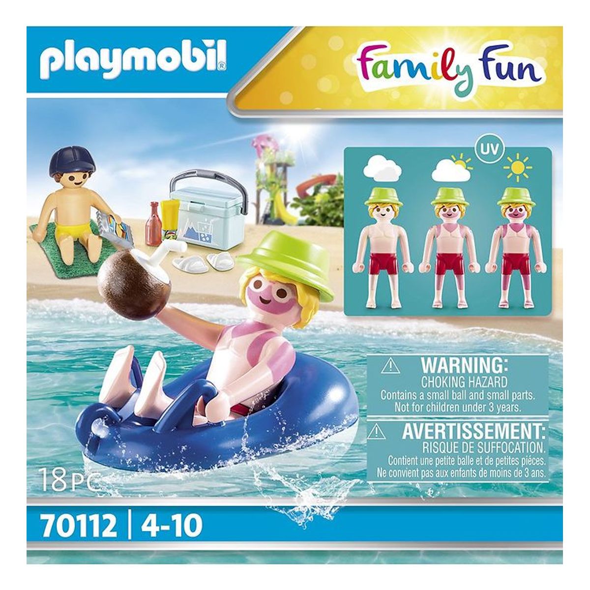 Playmobil Family Fun - Badegæst Med Badering - 70112 - 18 Dele