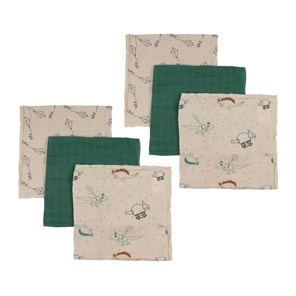 Pippi Stofbleer - 6-Pak - 65x65 cm - Deep Lichen Green