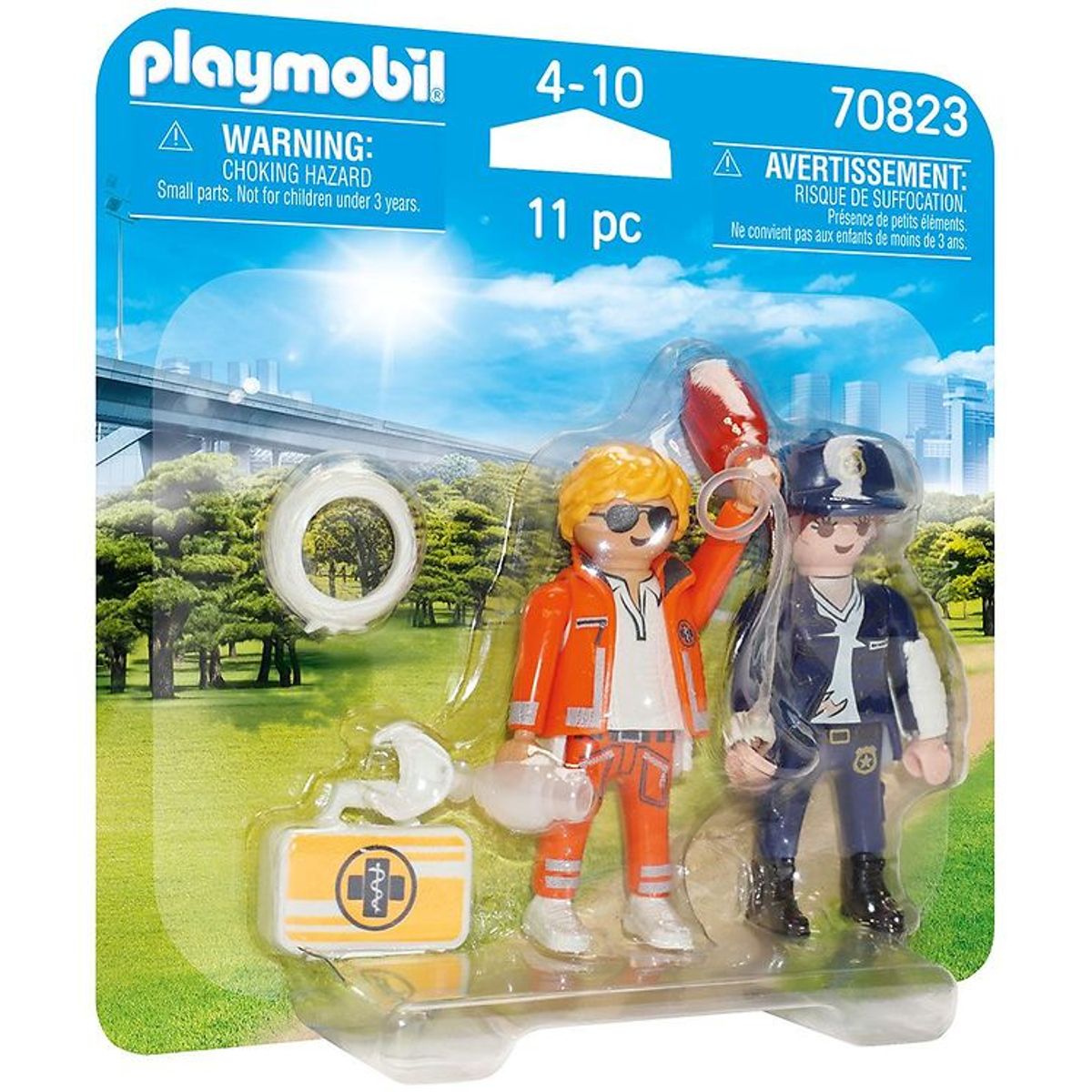 Playmobil DuoPack - Akutlæge Og Politibetjent - 70823 - 11 Dele