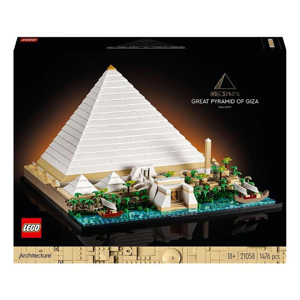 LEGO ® Architecture - Den Store Pyramide i Giza 21058 - 1476 Dele