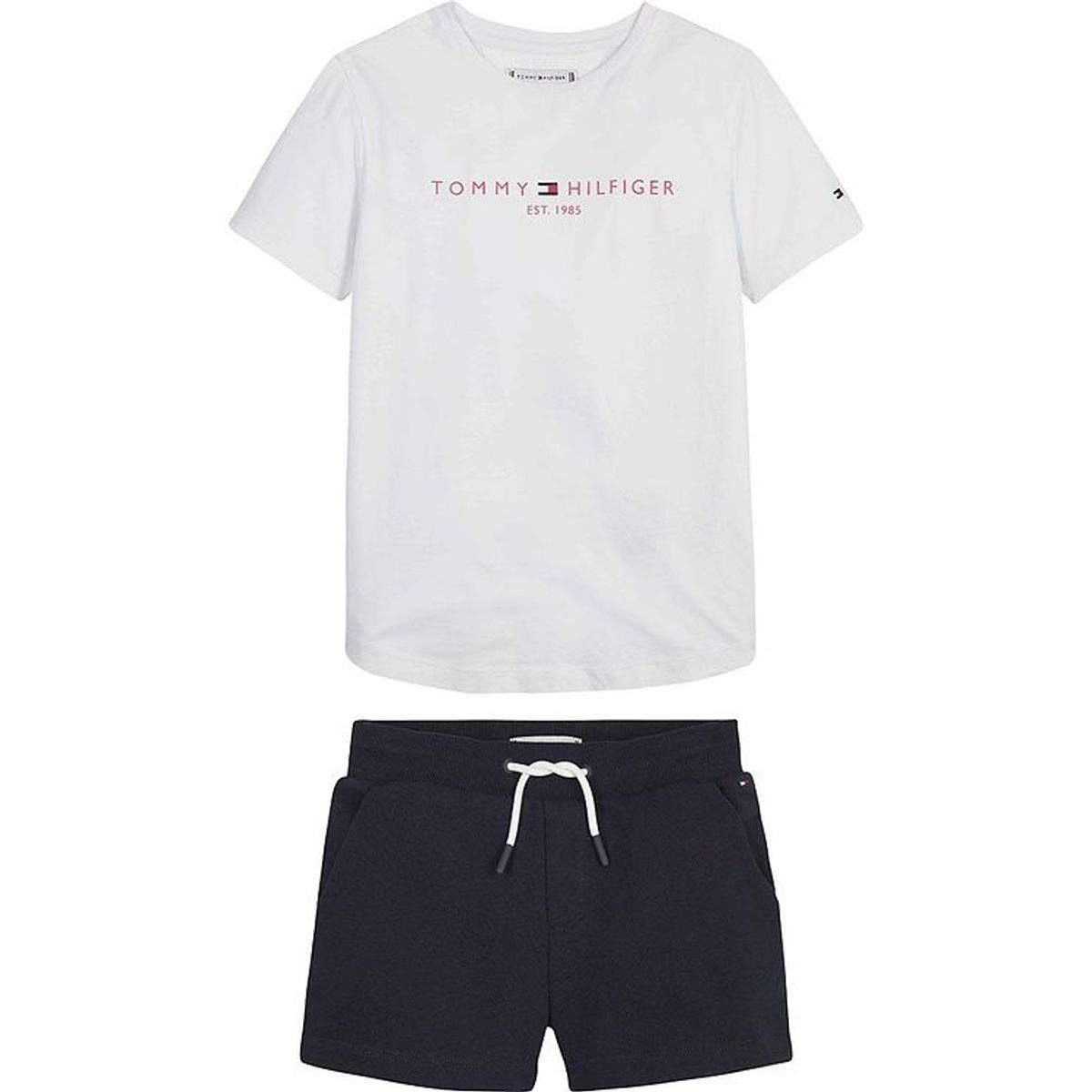 Tommy Hilfiger Sæt - T-shirt/Shorts - Essential - Desert Sky