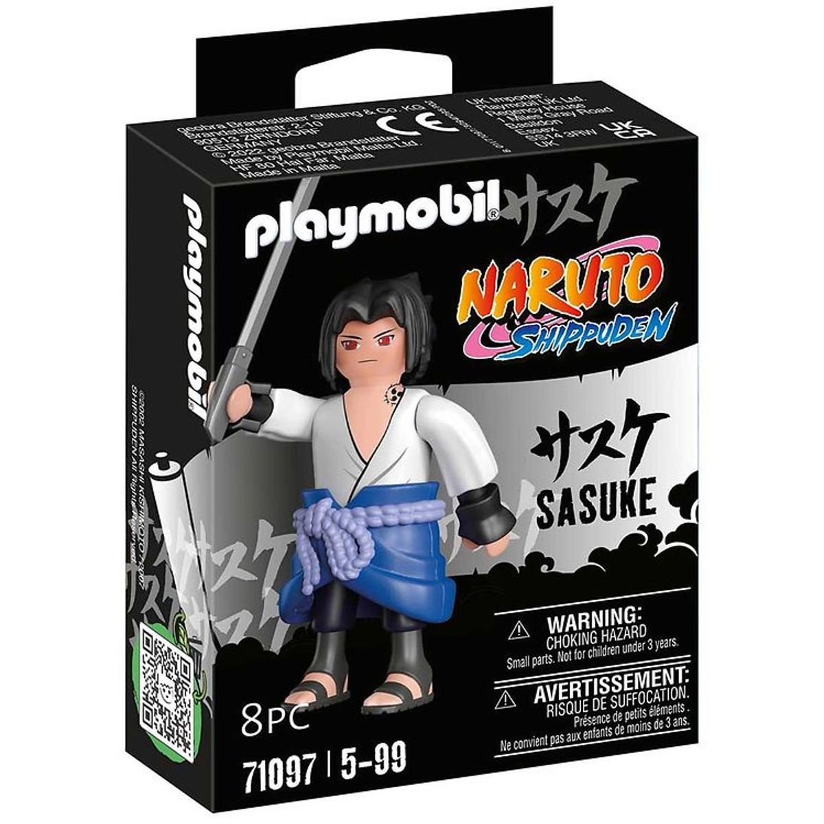 Playmobil Naruto - Sasuke - 71097 - 8 Dele