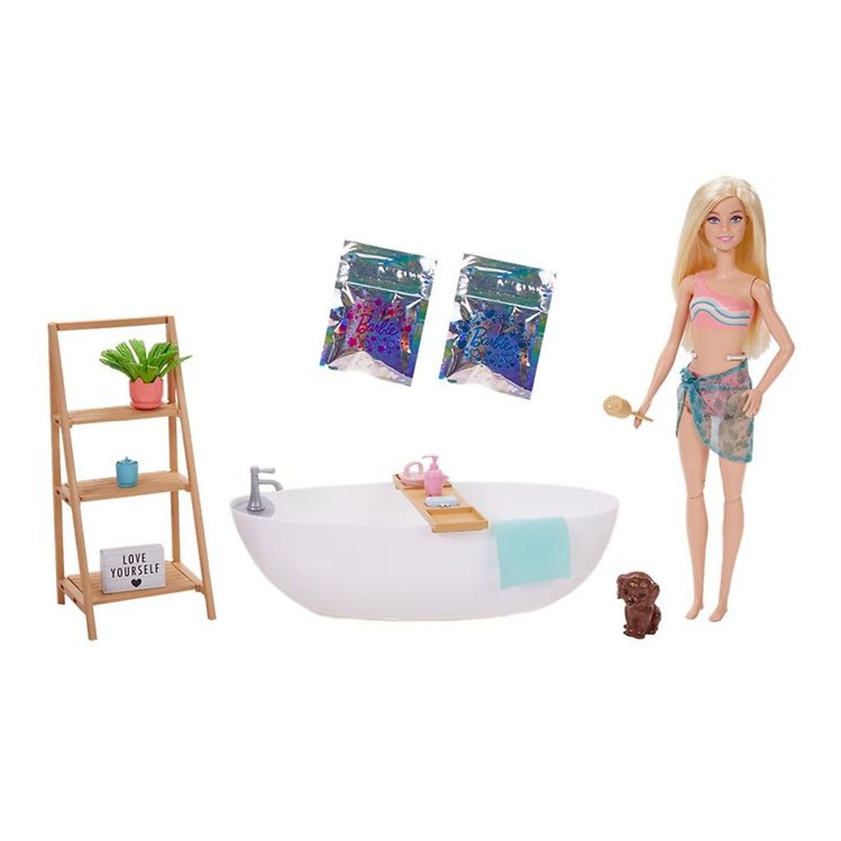 Barbie Dukkesæt - Confetti Bathtub Playset