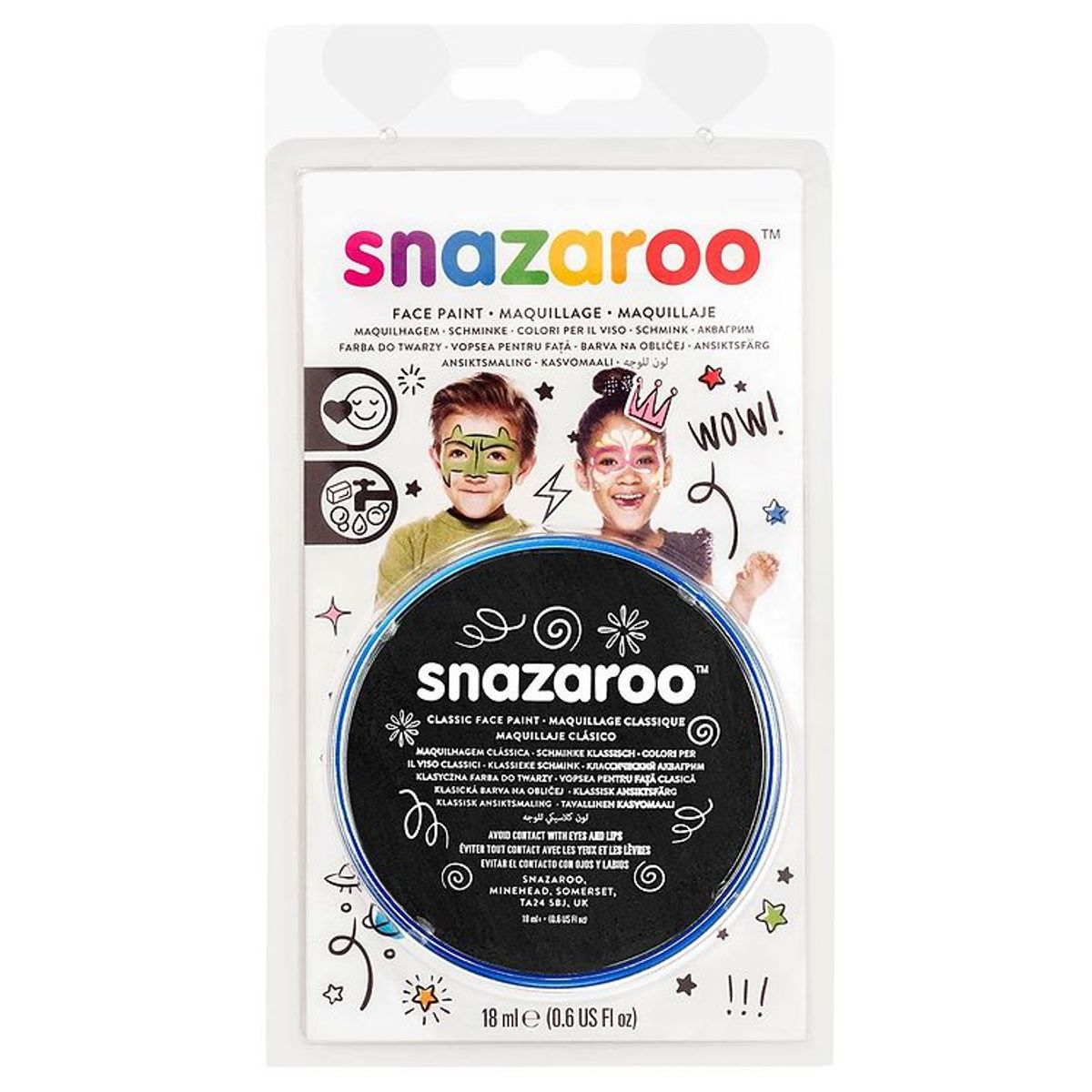 Snazaroo Ansigtsmaling - 18 ml - Black