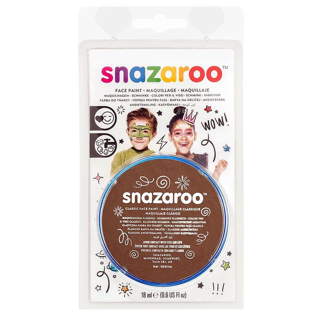 Snazaroo Ansigtsmaling - 18 ml - Light Brown