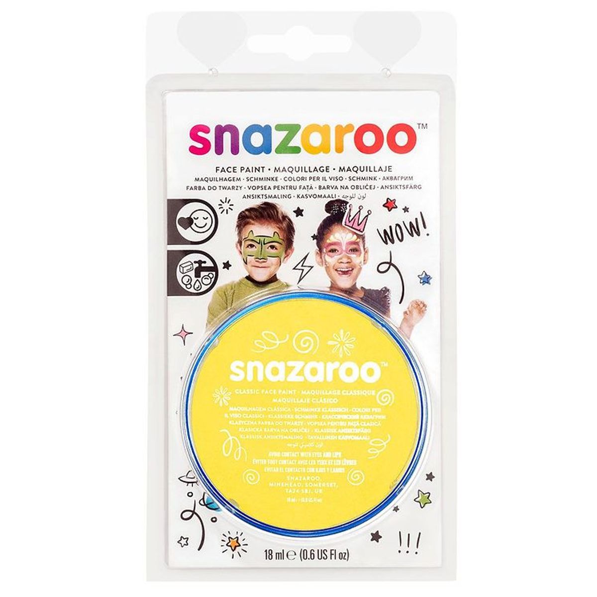 Snazaroo Ansigtsmaling - 18 ml - Bright Yellow