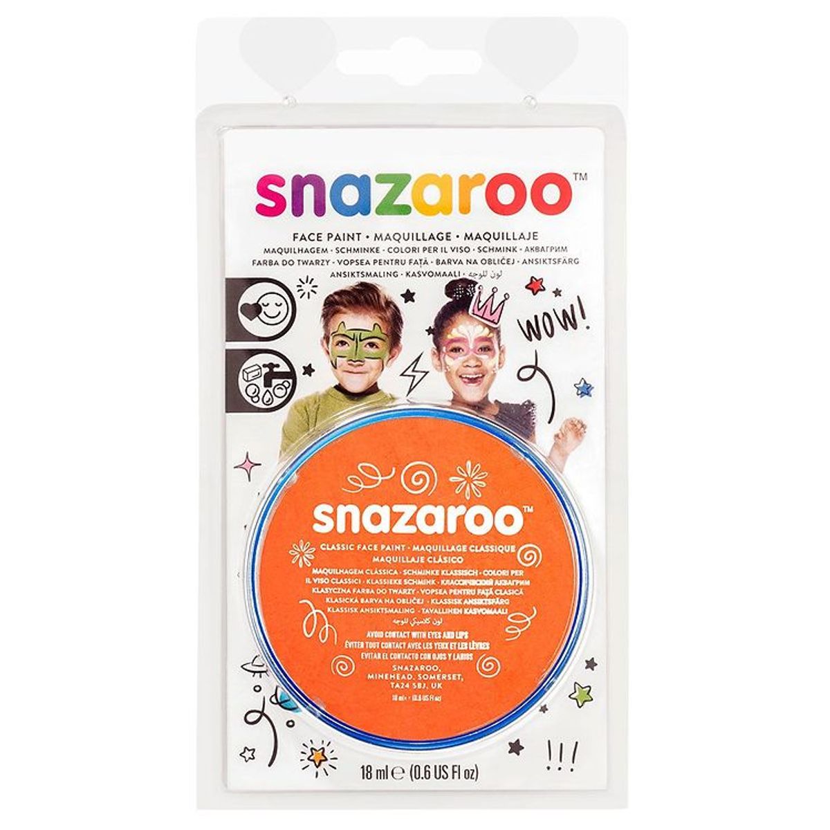 Snazaroo Ansigtsmaling - 18 ml - Orange