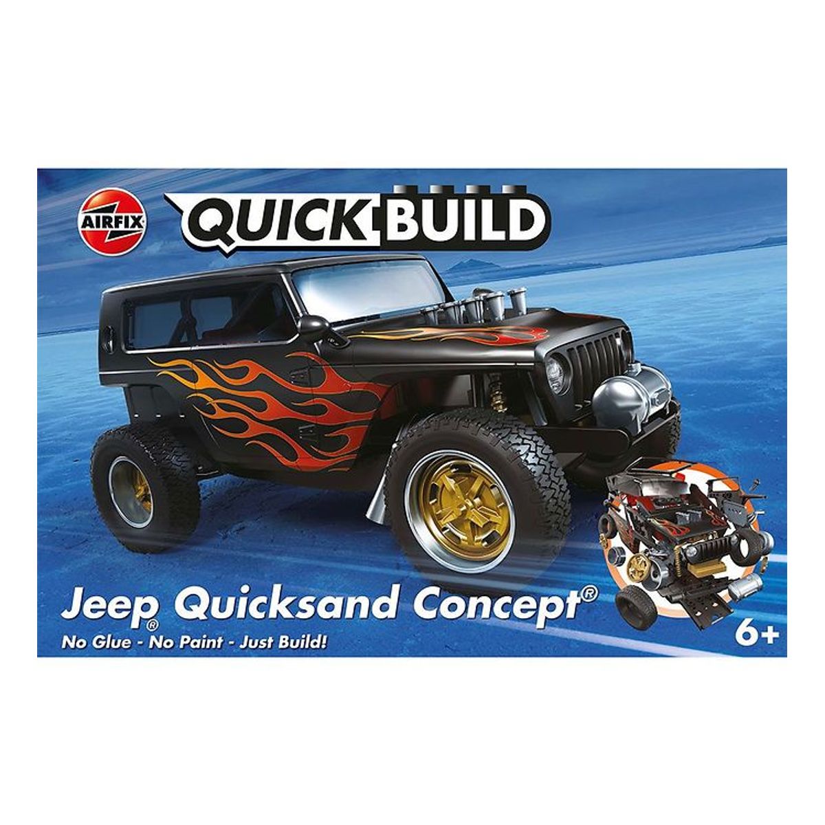 Airfix Sæt - QUICKBUILD - Jeep Quicksand Concept J6038 - 49 Dele