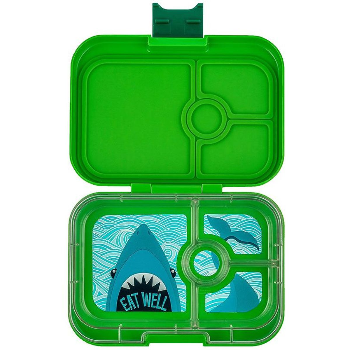 Yumbox Madkasse m. 4 Rum - Bento Panino - Bamboo Green Shark