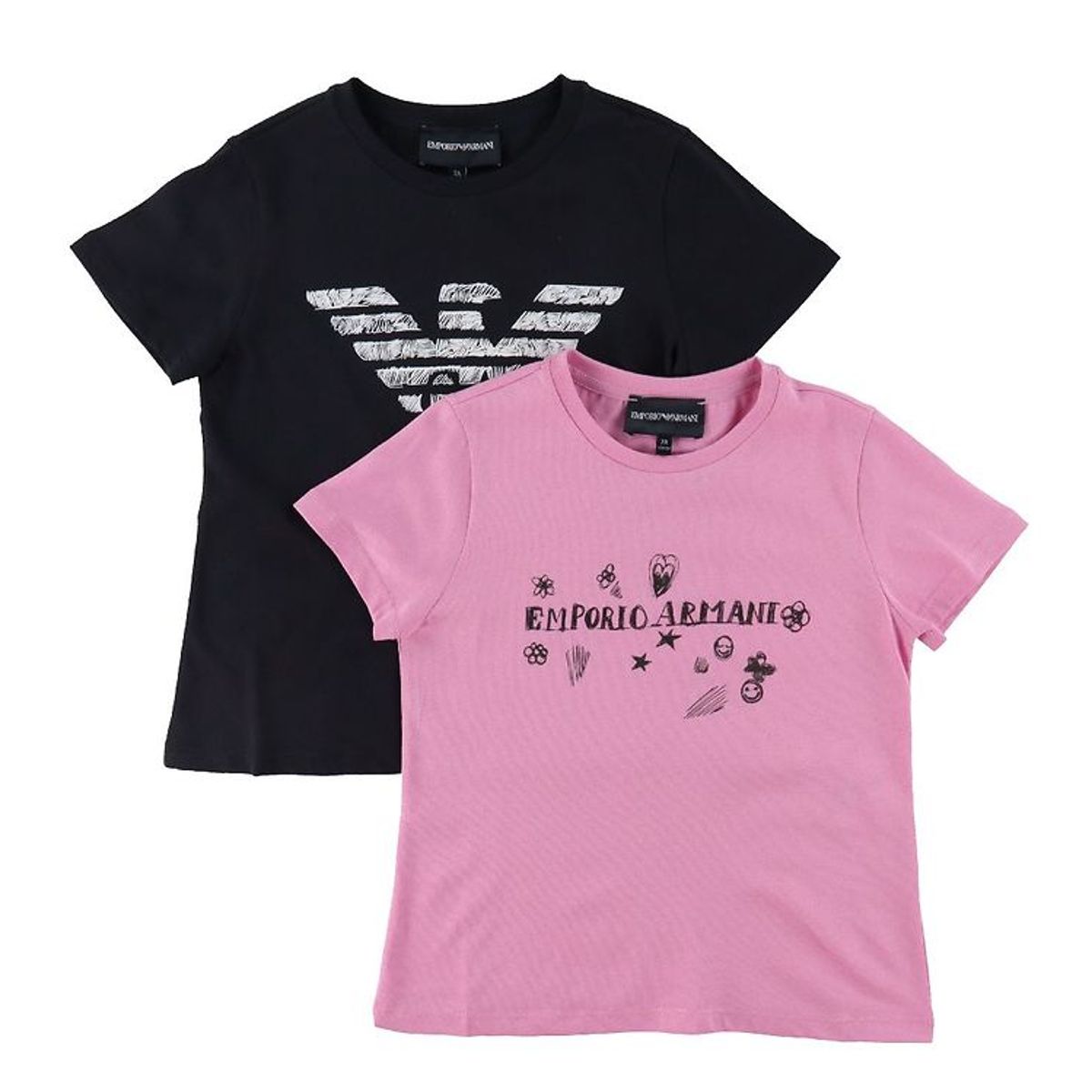 Emporio Armani T-shirts - 2-pak - Navy/Flamingo