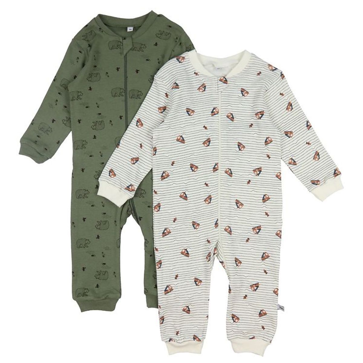 Pippi Baby Heldragt - Natdragt - 2-pak - Deep Lichen Green