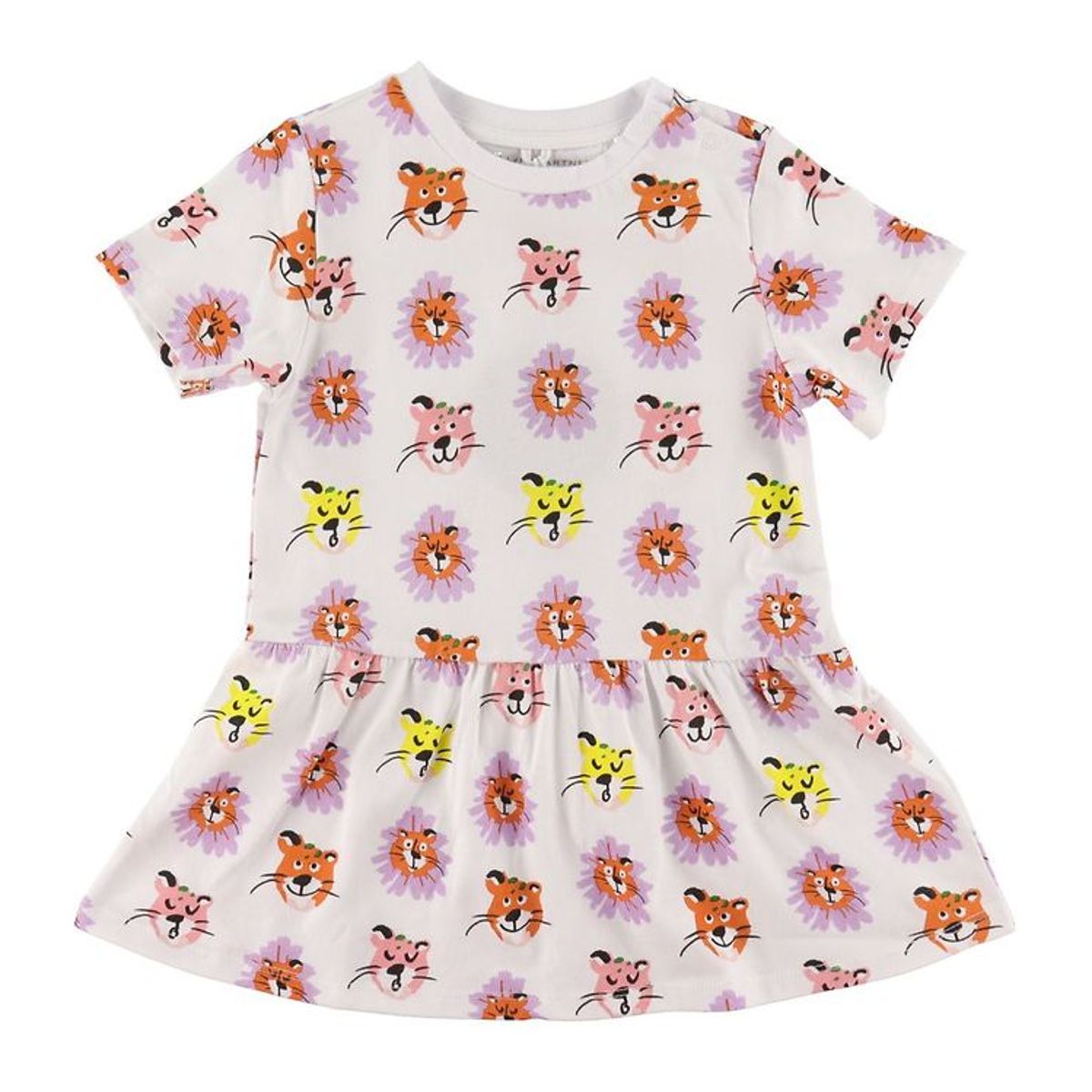 Stella McCartney Kids Kjole - Hvid m. Leoparder