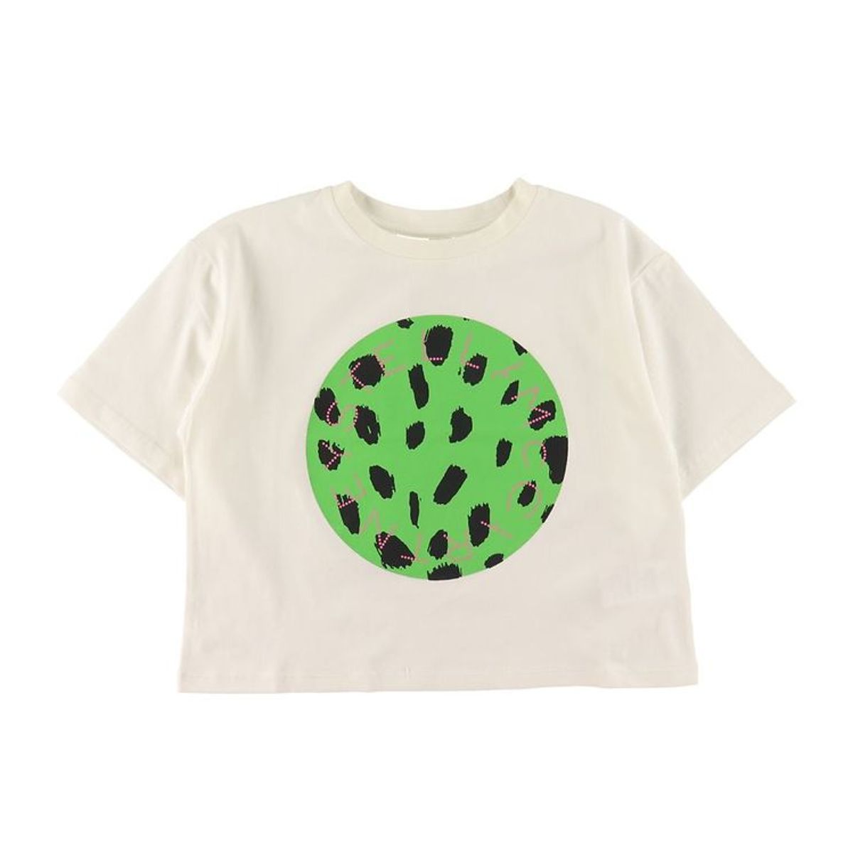 Stella McCartney Kids T-shirt - Cropped - Hvid m. Grøn