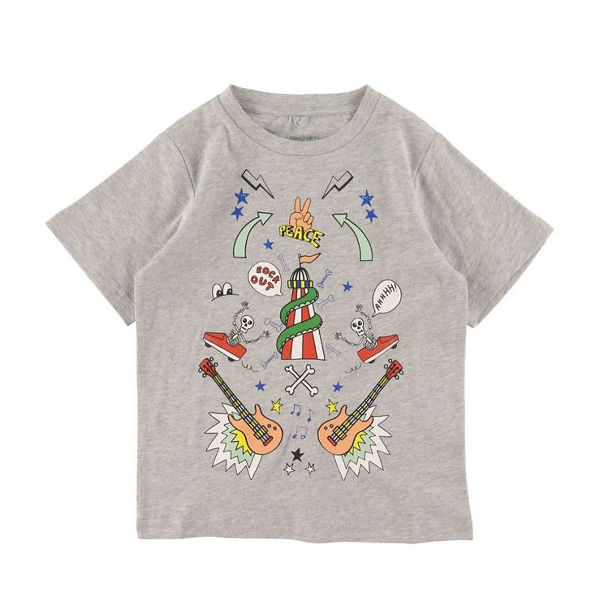 Stella McCartney Kids T-shirt - Gråmeleret m. Print