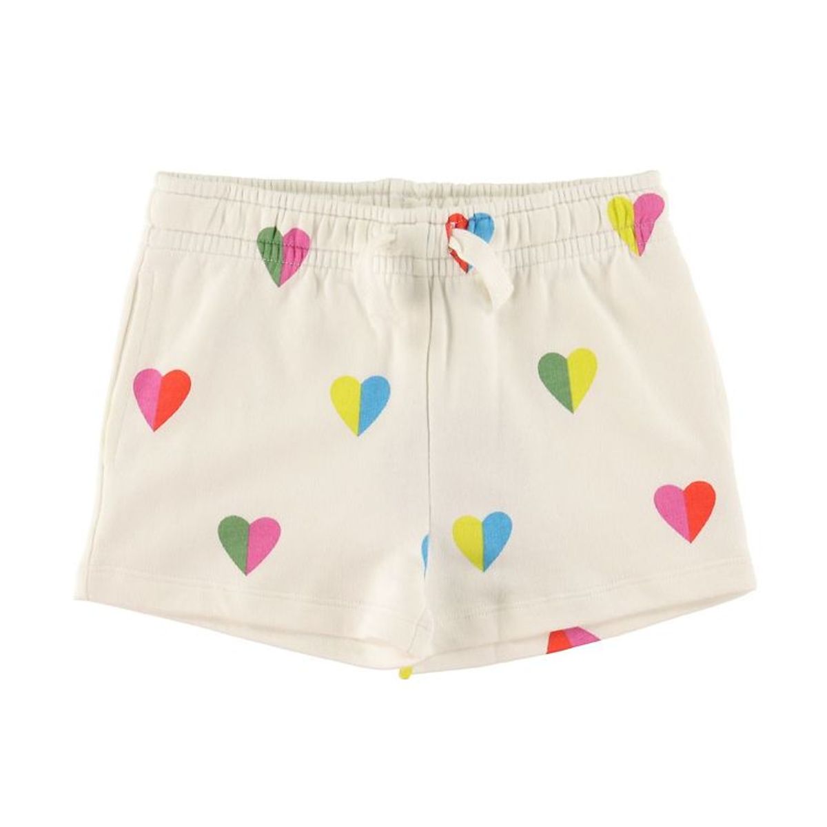 Stella McCartney Kids Sweatshorts - Hvid m. Hjerter