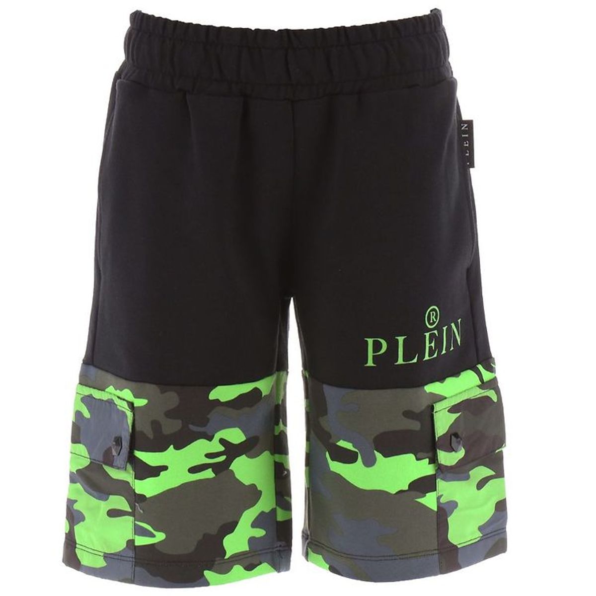 Philipp Plein Sweatshorts - Sort/Grøn Camouflage