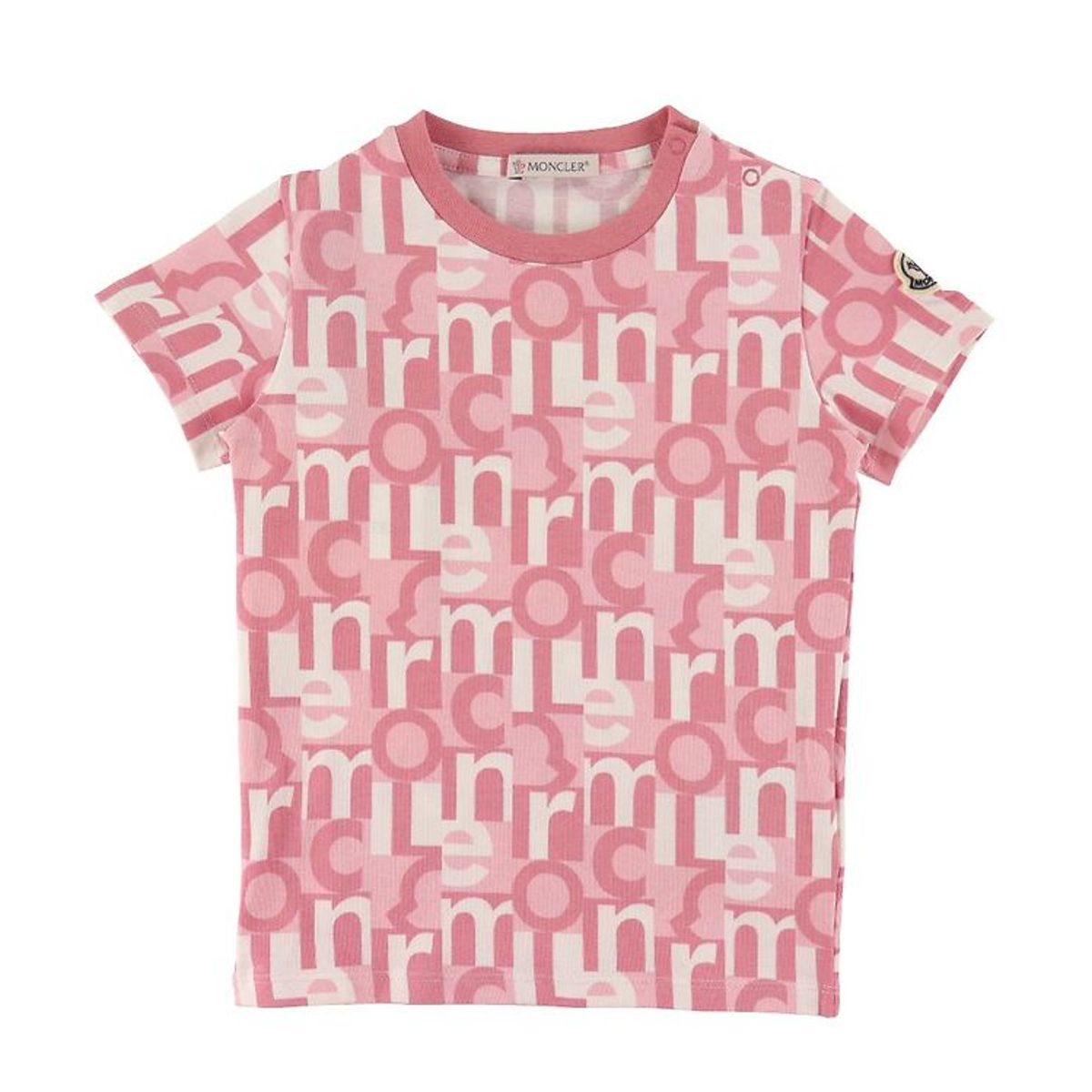 Moncler T-shirt - Rosa m. Print