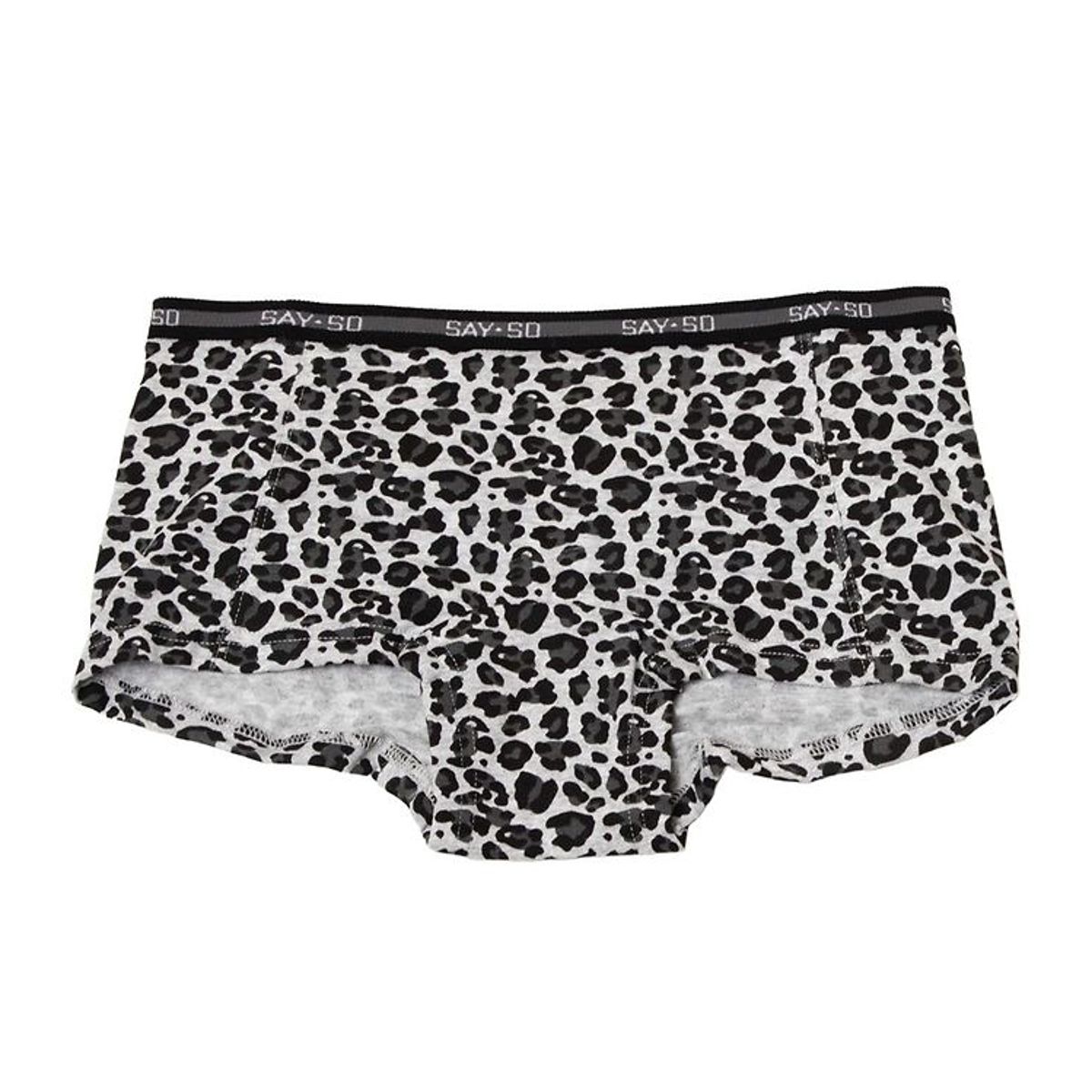 Say-So Hipsters - Gråmeleret m. Leopard