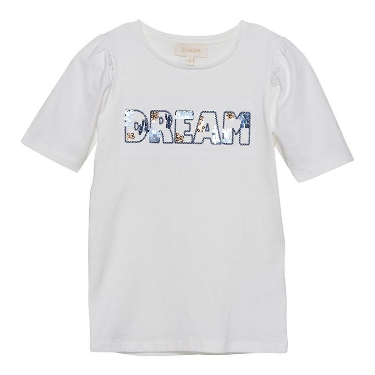 Creamie T-shirt - Cloud m. Pailletter