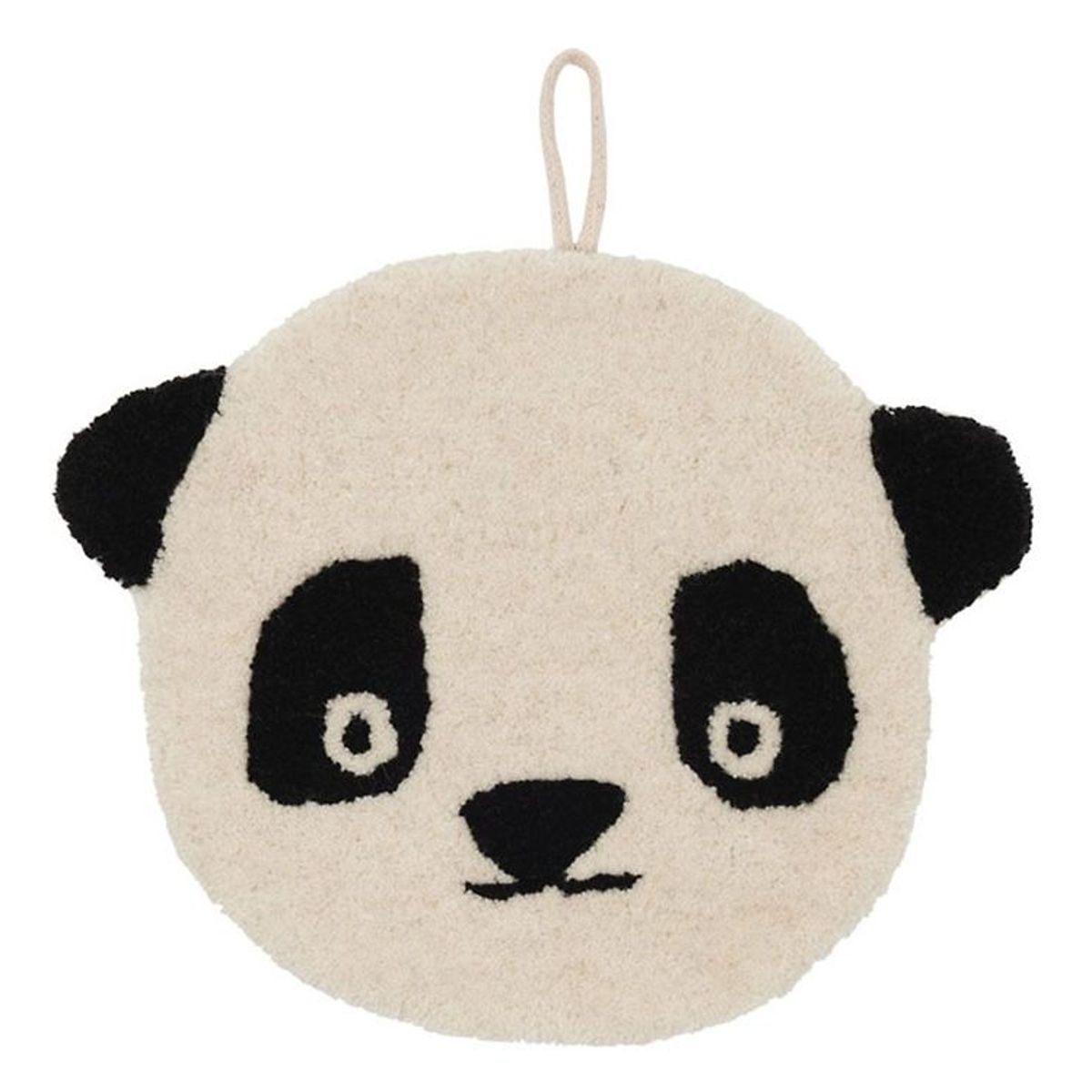 OYOY Vægtæppe - 25x32 cm - Panda - White/Black