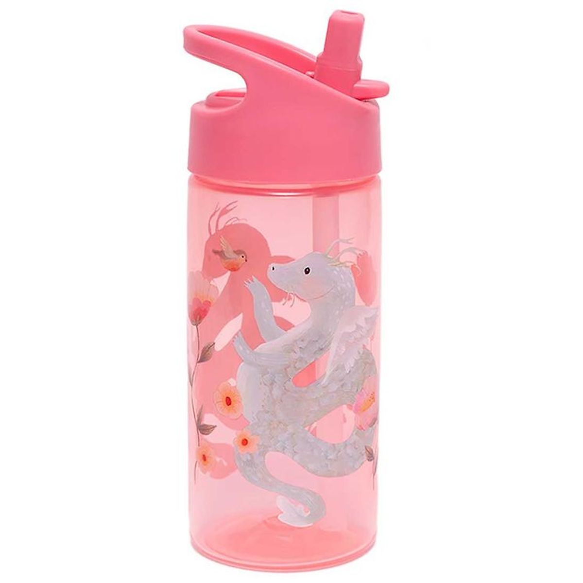 Petit Monkey Drikkedunk - Fairytale Dragon - 380 ml - Peony Pink