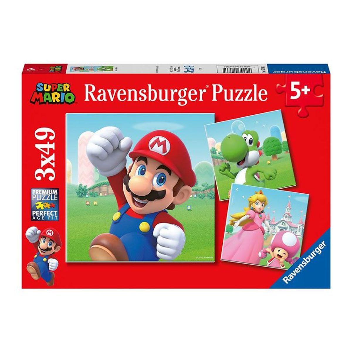 Ravensburger Puslespil - 3x49 Brikker - Super Mario