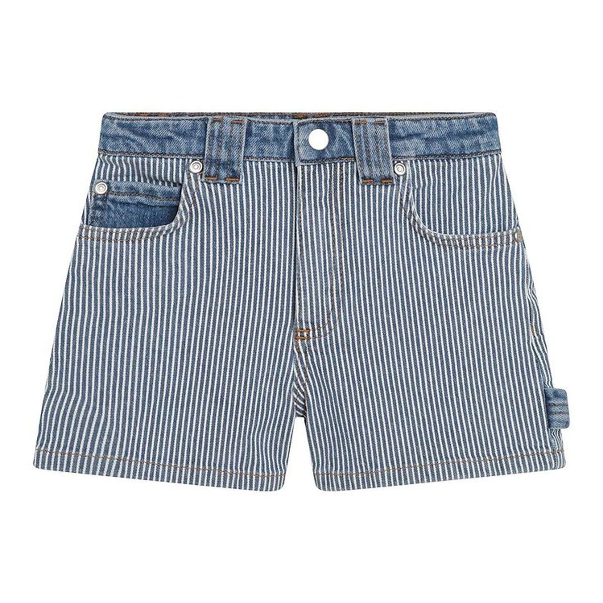 Little Marc Jacobs Denimshorts - Blå/Hvidstribet m. Pink